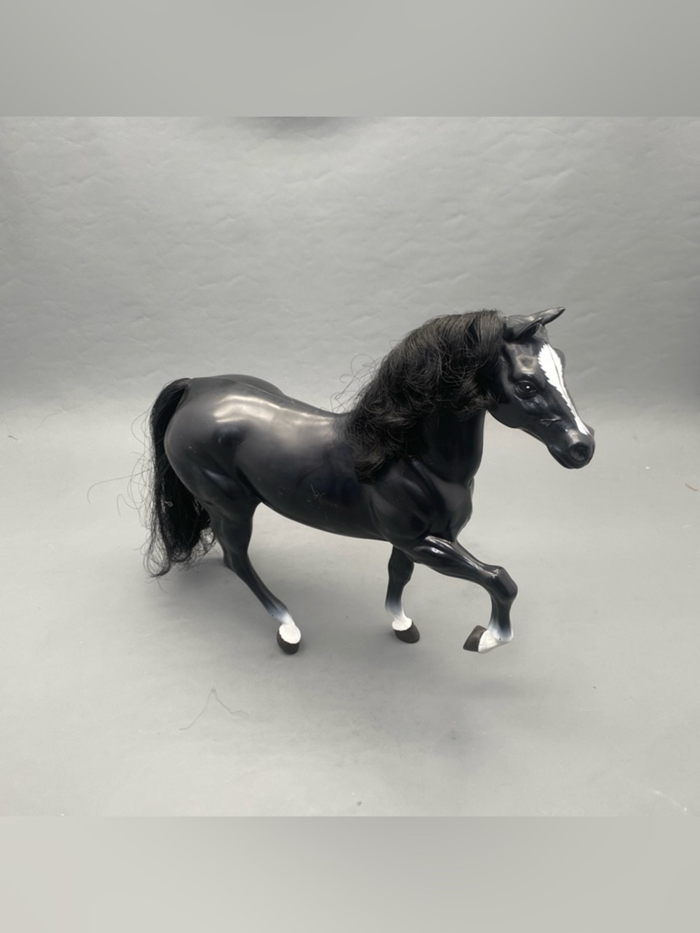 Vintage Mattel 1980s Barbie Horse “Midnight” Black Stallion Plastic